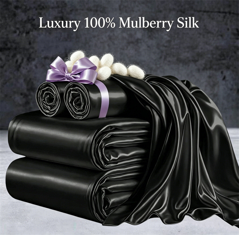 Silk Sheet Set - Gładki zestaw pościeli ze 100% jedwabiu